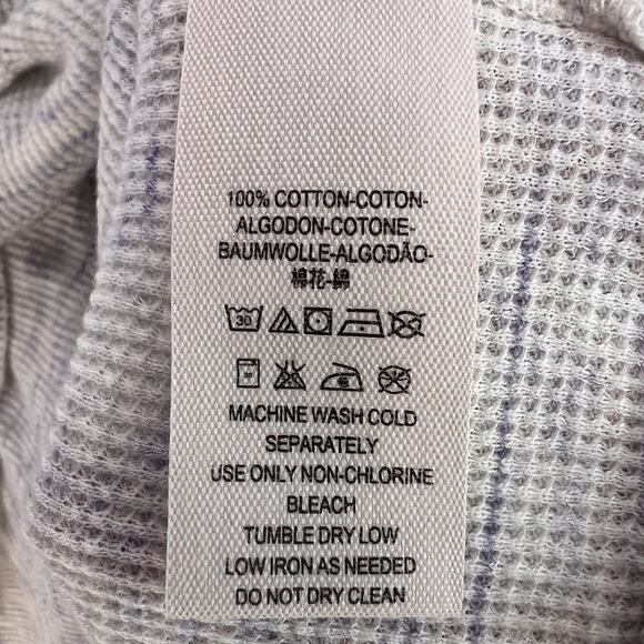 Free People We the Free Coastline Thermal Henley Peplum Tunic Top in Beige Sz M - Picture 7 of 10